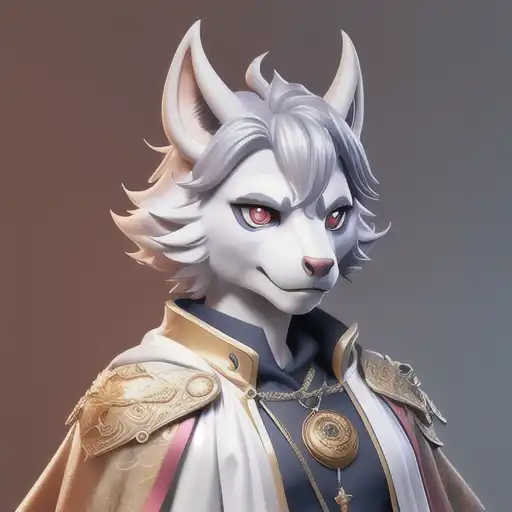 half body portrait of a handsome young anthropomorphic silver dragon, male